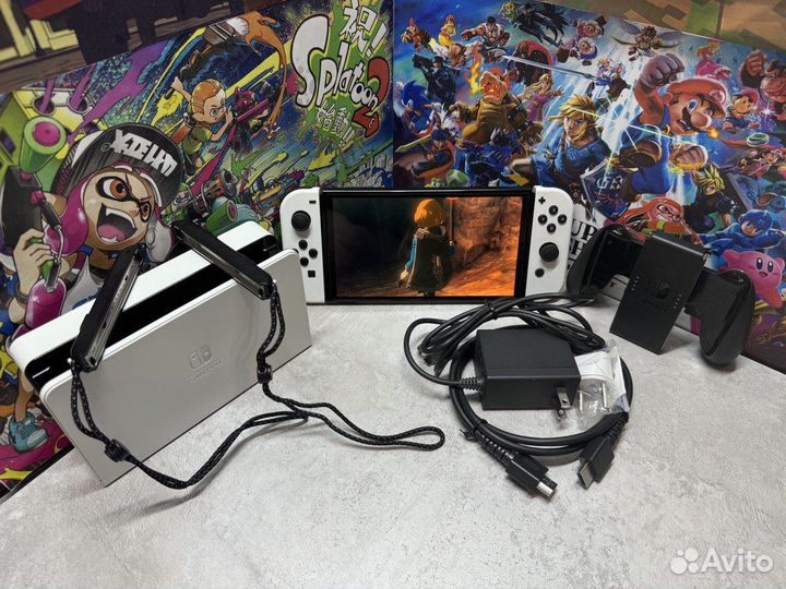 Прошитый Nintendo Switch Oled 128GB