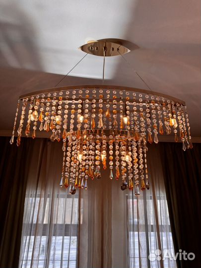 Люстра потолочная хрустальная