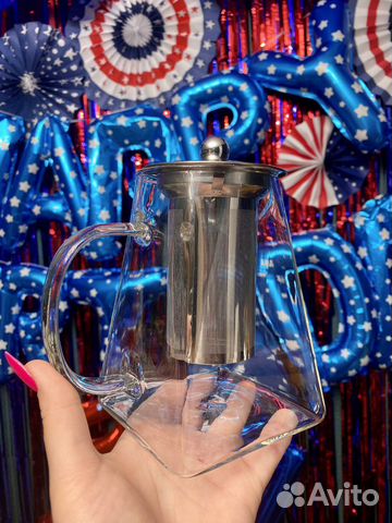 Чайник заварочный стеклянный новый 900 мл