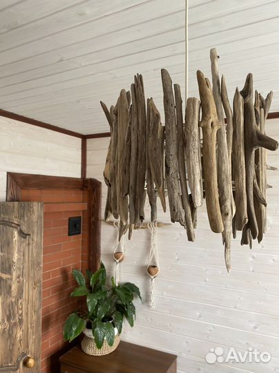 Люстра дизайнерская эко-стиль