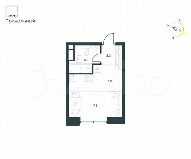 Квартира-студия, 20 м², 3/11 эт.
