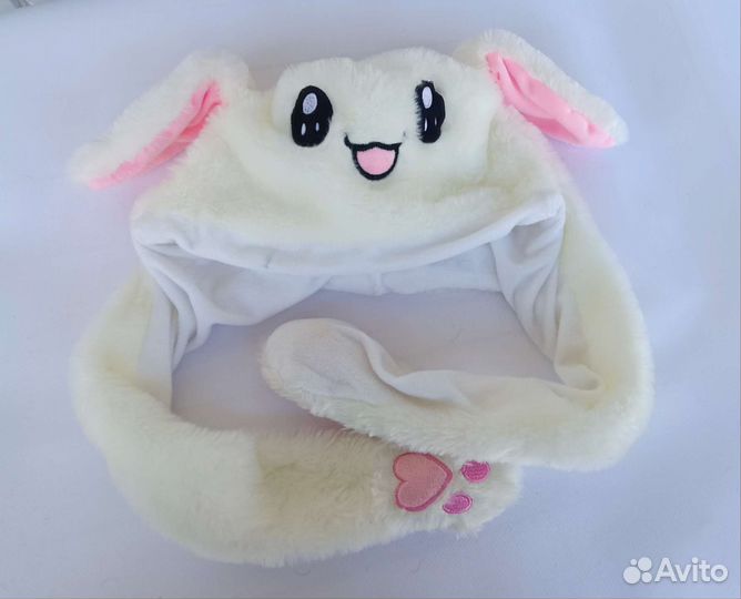 Шапка- зайка, игрушка подвижны ушки