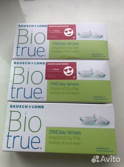 Линзы контактные Bausch + Lomb Bio true -1.75