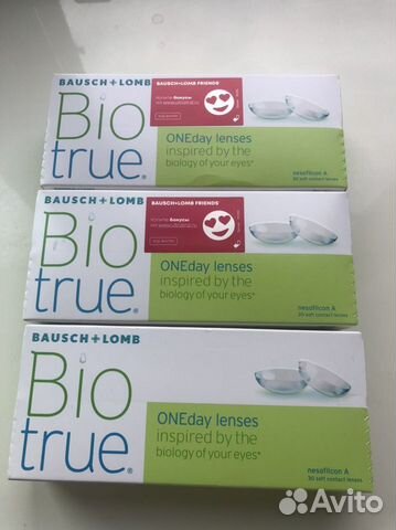 Линзы контактные Bausch + Lomb Bio true -1.75