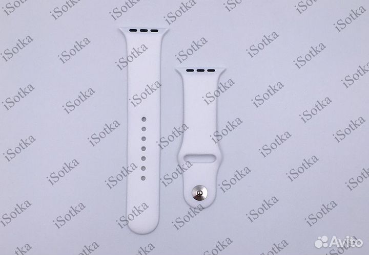 Ремешок силиконовый Watch Series 42mm/44mm (белый)