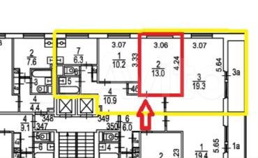Комната 13 м² в 3-к., 8/10 эт.