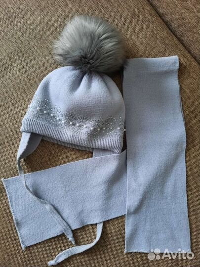 Комплект шапка, шарф