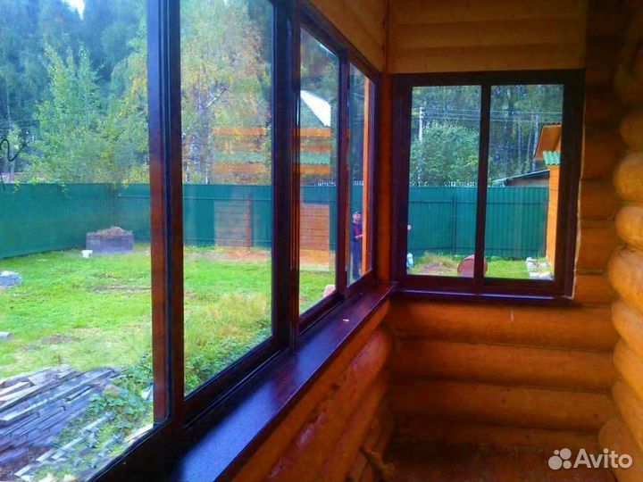 Пластиковые окна. остекление коттеджей