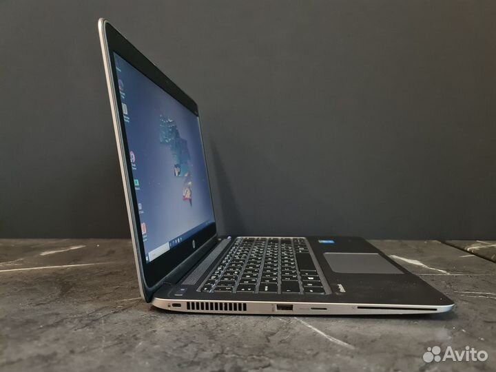 Тонкий офисный ноутбук HP, intel Core i7, RAM 8GB