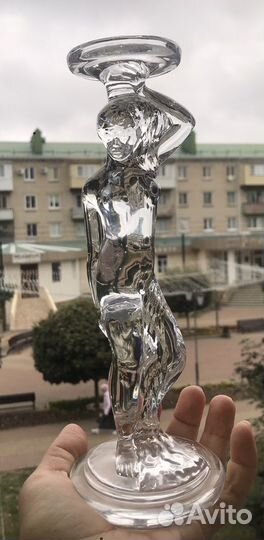 Подсвечник стекло женская фигура (2 шт ) новые