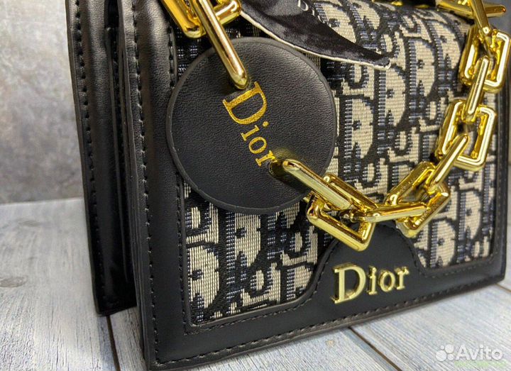 Маленькая женская сумочка Dior Серая