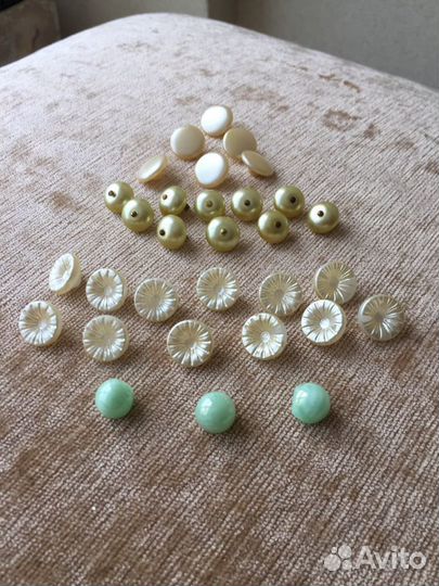 СССР Перламутр Пуговицы Коллекционные Стекло