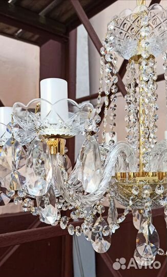 Люстра хрустальная чехословакия