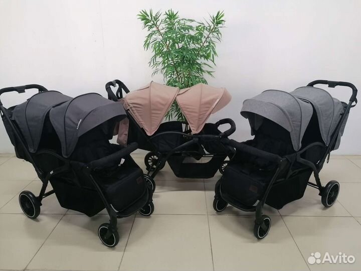 Коляска для двойни/погодок Luxmom T19 (паровозик)