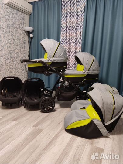 Коляска для двойни 3 в 1 в отличном состоянии