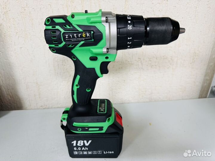 Шуруповерт Zitrek Green Impact 18 В, Li-ion 2x4.0