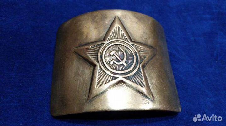 Пряжка латунная и крючок медный. СССР