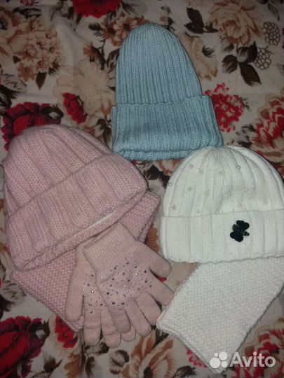 Комплект шапка и снуд зимний для девочки