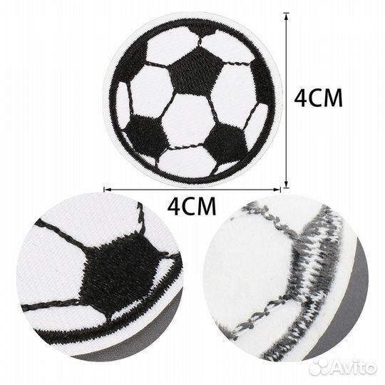 Нашивки на одежду футбольный мяч 1 термонашивка