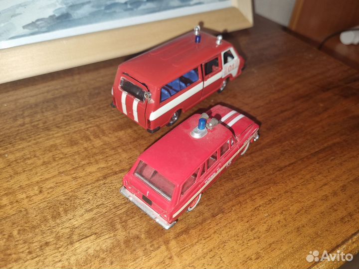 Модели СССР Раф 2203, Москвич 426 пожарный