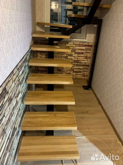 Обшивка ступеней Ясенем