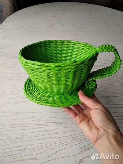 Чашка-Конфетница плетеная