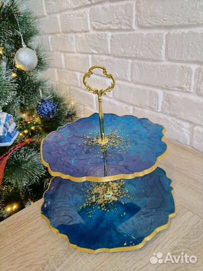 Фруктовница 2х-ярусная этажерка конфетница