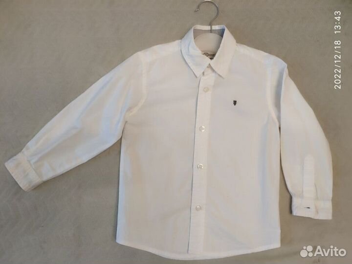 Рубашка белая для мальчика, р.98