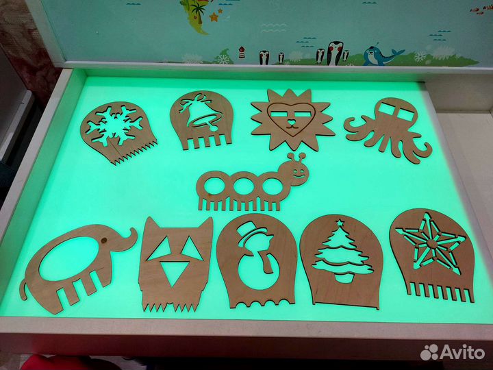 Световой стол с песком и трафаретами