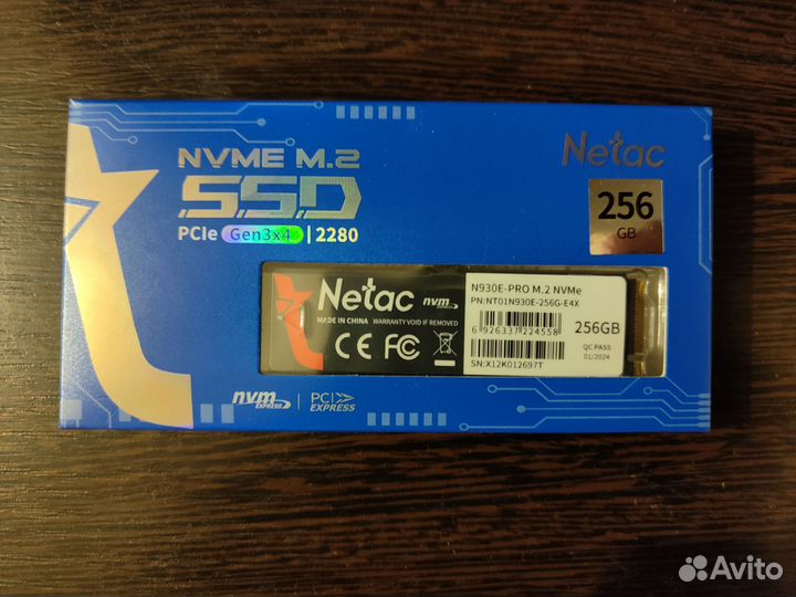 Ssd накопитель Netac N903E Pro m2 2280 256 гб