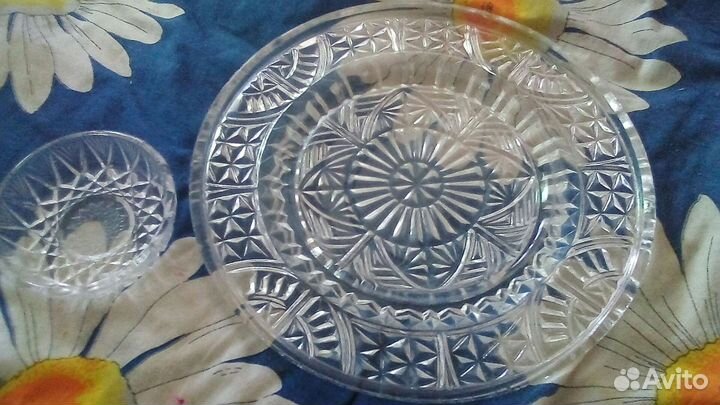 Ваза и пепельница хрусталь