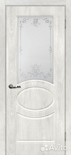 Межкомнатная дверь пвх Мариам Сиена-1, остекленная