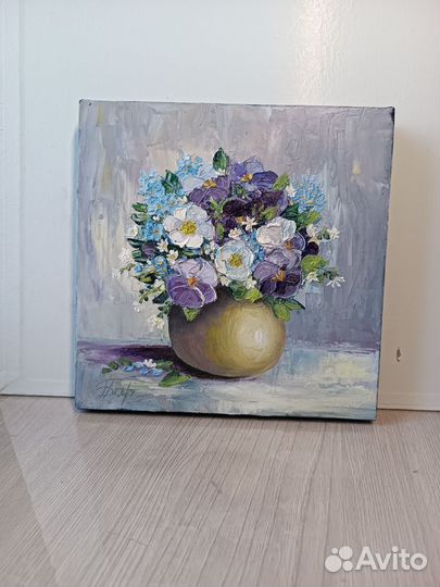 Картина маслом на холсте цветы