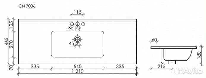 Раковина Ceramica Nova Element CN7006MB