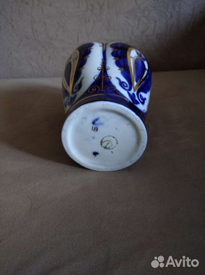 Ваза для цветов кобальт. Кисловодский фз. лфз