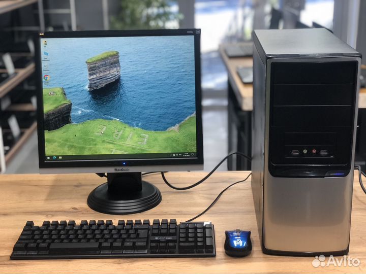 Готовое рабочее место/пк AMD A8-7600/8Gb/SSD