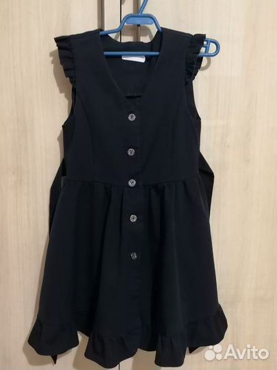 Школьная форма сарафан для девочки 134 синяя