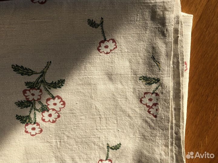 Скатерть лен натуральная ткань льняная СССР