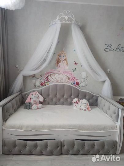 Детская кровать-диван Принцесса