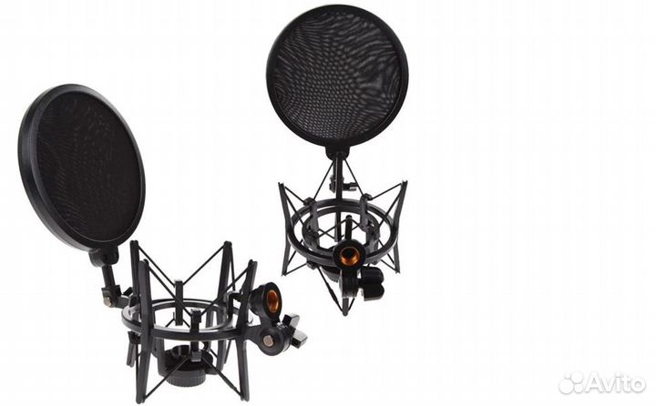 Виброзащитный подвес с поп-фильтром для микрофонов