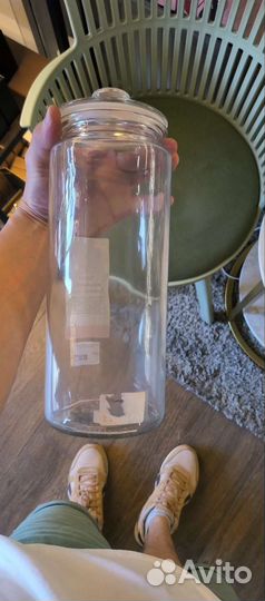 Высокие Стеклянные банки IKEA для хранения сыпучих