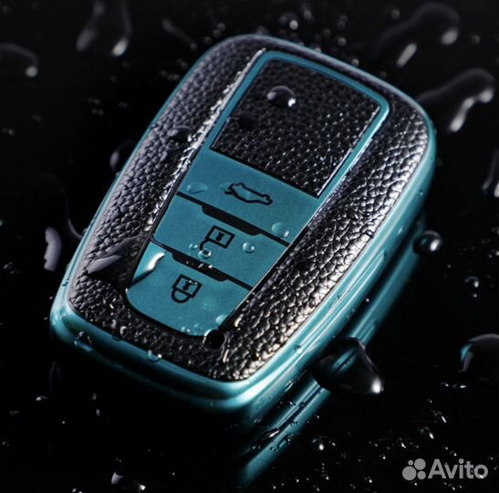 Чехол на не выкидной ключ TPU Toyota / Тойота green