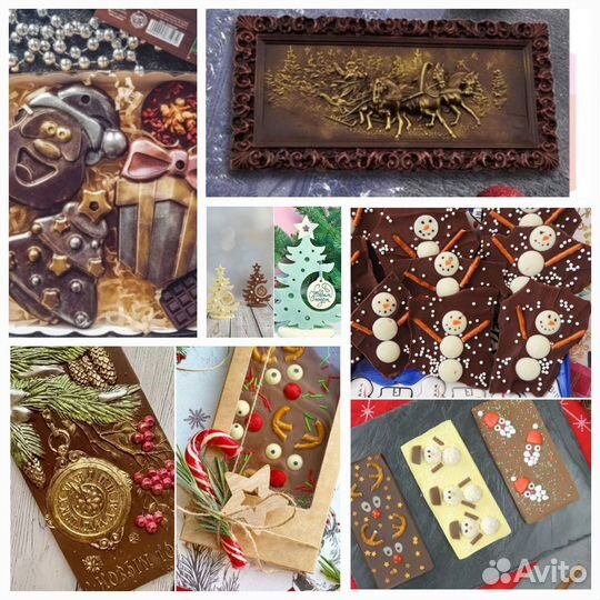 Новогоднии подарки. Шоколад ручной работы