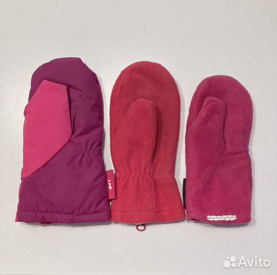Варежки детские Декатлон (quechua, wedze) и Lassie