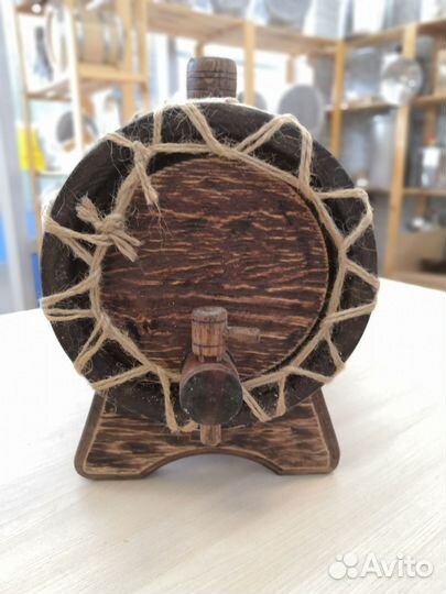 Бочка дубовая состаренная для настаивания 3 литра