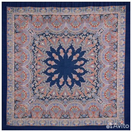 Павловский платок чистошерстяной с шелковой бахром