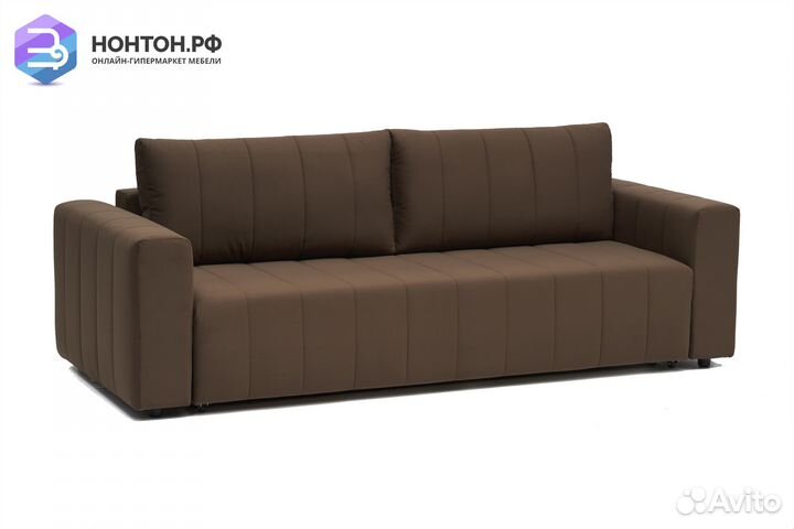 Диван еврокнижка Малибу коричневый