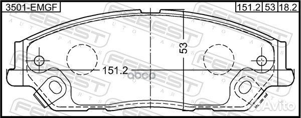 Колодки тормозные передние комплект (С болтами, С