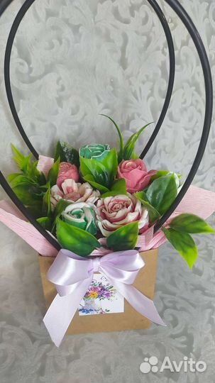 Букет цветов из мыла
