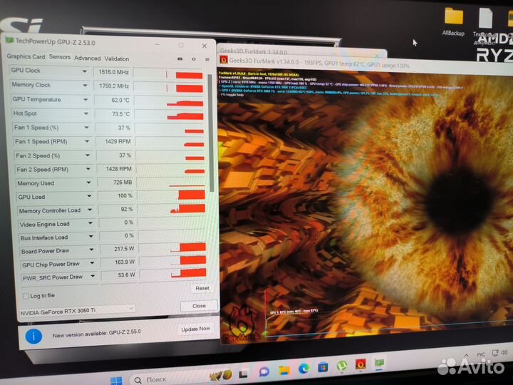 Видеокарта MSI Gaming X RTX3060Ti (как новая)
